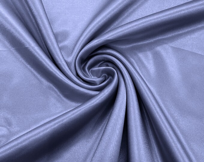 Sea Blue Crepe Back Satin Bridal Fabric Draper/Prom/Wedding/58" Inches Wide Japan Quality.