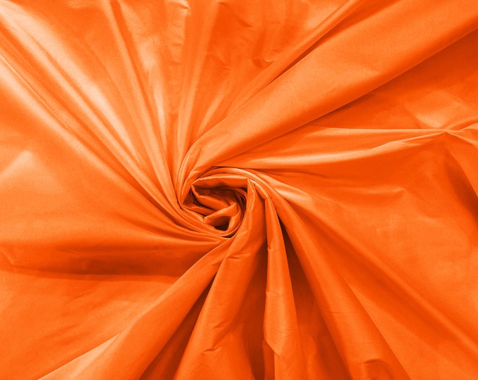 Orange 100% Polyester Imitation Silk Taffeta Fabric 55" Wide/Costume/Dress/Cosplay/Wedding.