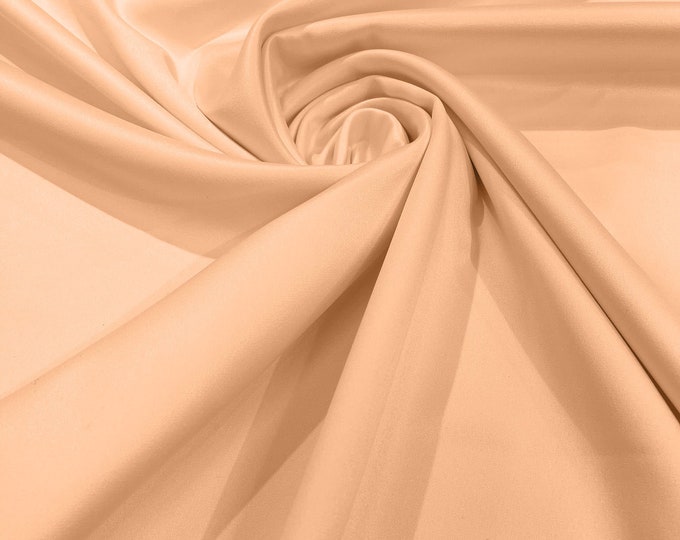 Nude Matte Stretch Lamour Satin Fabric 58" Wide/Sold By The Yard. New Colors