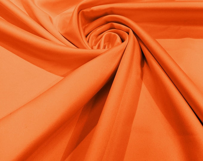 Orange - Matte L'Amour Satin (Peau de Soie) Duchess Fabric Bridesmaid Dress 58"-60" Wide/Costume/wedding.
