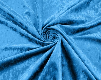 Turquoise Stretch Crushed Velvet Fabric/58 Inches Wide/Cosplays.