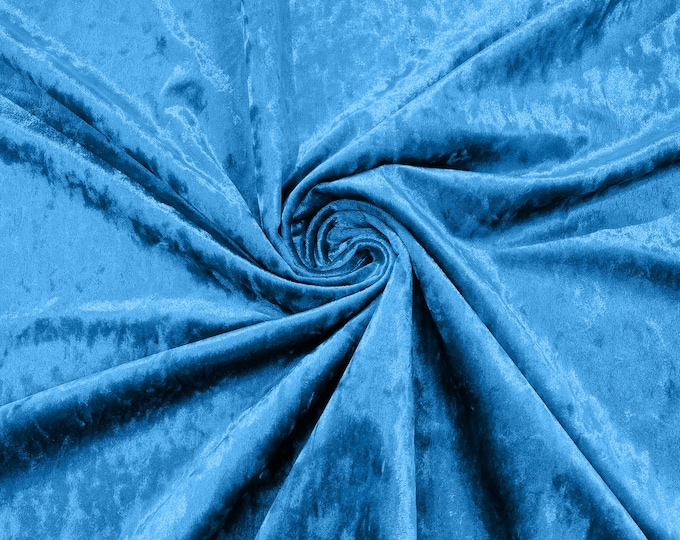 Turquoise Stretch Crushed Velvet Fabric/58 Inches Wide/Cosplays.