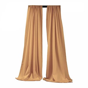 Gold 2 Panels Backdrop Drape, All Sizes Available in Polyester Poplin, Party Supplies Curtains.