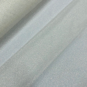 White Glitter Tulle Fabric/Soft Mesh Glitter Material, Sparkle Shimmer Tulle Fabric for Wedding Dress/Décor/Quinsianera