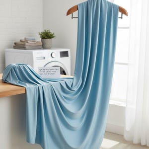 Light Blue Nylon Spandex Fabric, 58" Wide with 4-Way Stretch for Swimwear & Costumes