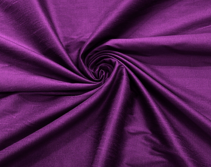 Light Eggplant Polyester Dupioni Faux Silk Fabric/ 55” Wide/Wedding Fabric/Home Decor.