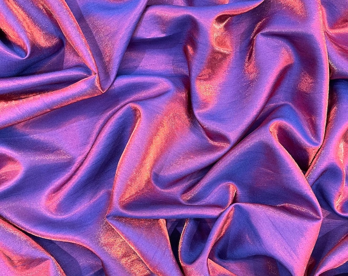 Royal Burgundy Iridescent Liquid Dupioni Fabric 58" Wide| Costume, Prom Dressmaking, Flowing Lightweight Material