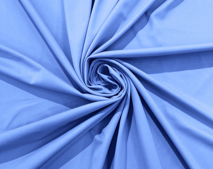 Periwinkle Milliskin Nylon Spandex Stretch Dull Tricot Medium Weight Fabric for Apparel/4 Way Fabric/Swimwear/Activewear/Sportswear/Costume