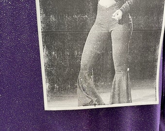 Dark purple shiny glitter light weight and kind of sheer stretch spandex design-Selena fabric-decorations-Halloween-sold by the yard-