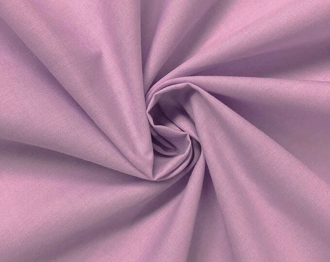 Lavender 58-59" Wide Premium Light Weight Poly Cotton Blend Broadcloth Fabric Sold By The Yard.