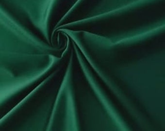 Hunter Green Matte Satin (Peau de Soie) Duchess Fabric Bridesmaid Dress 58"-60" Wide Sold By The Yard.