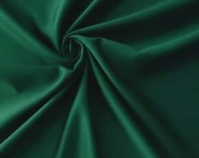 Hunter Green Matte Satin (Peau de Soie) Duchess Fabric Bridesmaid Dress 58"-60" Wide Sold By The Yard.