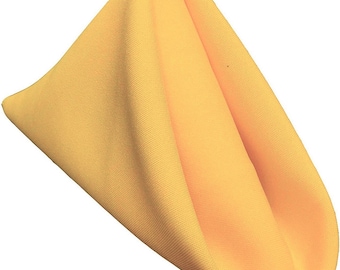 18 x 18 Inches Polyester Poplin Decorative Table Napkins, Party Supply - Pack of 12 -Yellow
