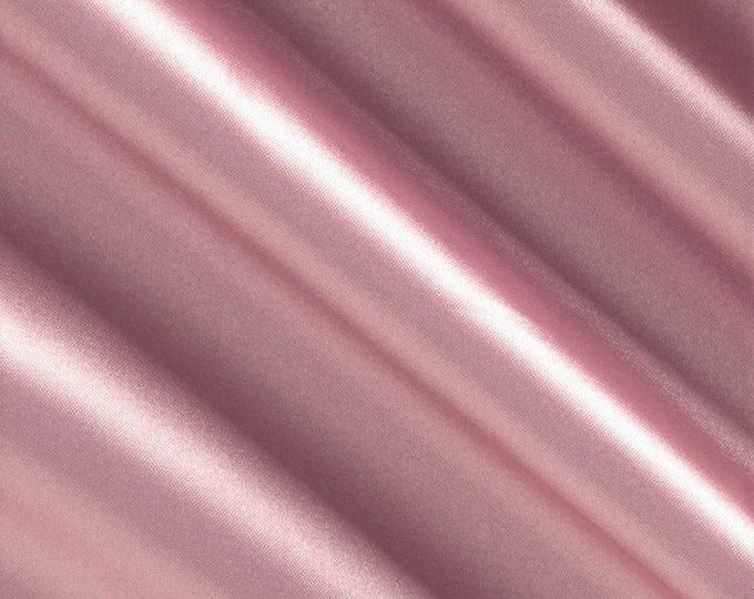 Mauve 58-59" Wide - 96 percent Polyester, 4% Spandex Light Weight Silky Stretch Charmeuse Satin Fabric by The Yard.