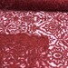 White floral damask embroider and heavy beaded on a mesh lace fabric-sold by the yard- main image 1