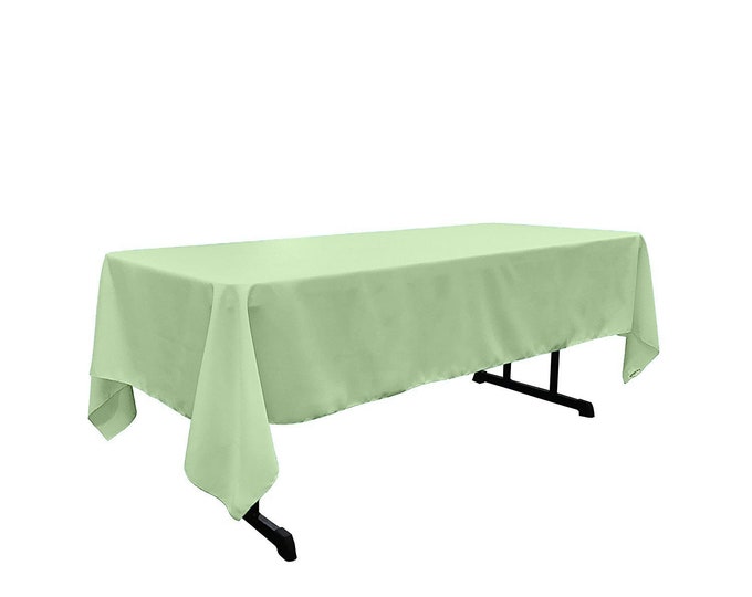 Mint - Rectangular Polyester Poplin Tablecloth / Party supply.