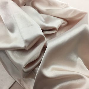 Champagne 58 inch 2 way stretch charmeuse satin-super soft silky satin-wedding-bridal-prom-nightgown-dresses-fashion-sold by the yard. image 6
