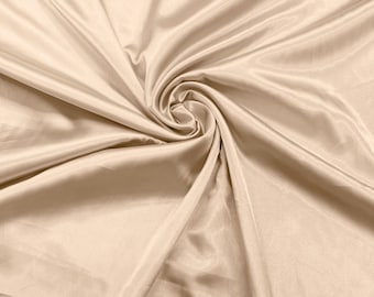 Champagne Light Weight Silky Stretch Charmeuse Satin Fabric/60" Wide/Cosplay.