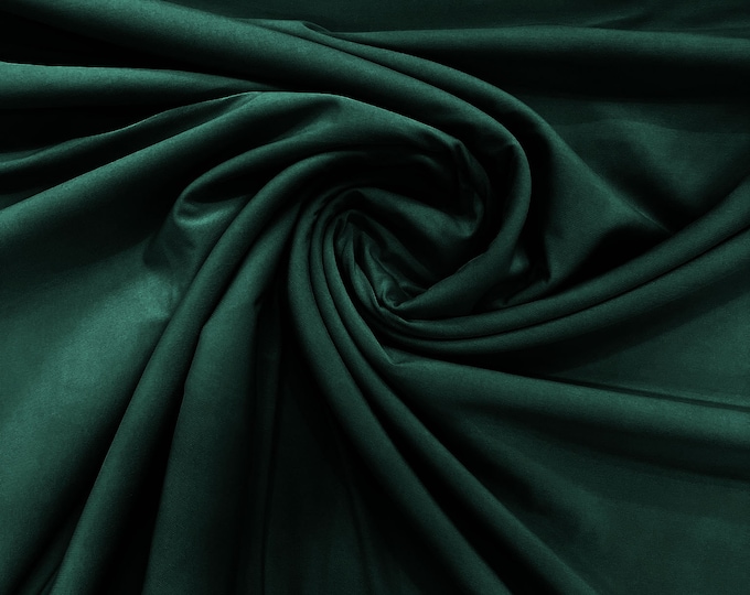 Hunter Green 58" Wide ITY Fabric Polyester Knit Jersey 2 Way  Stretch Spandex Sold By The Yard.