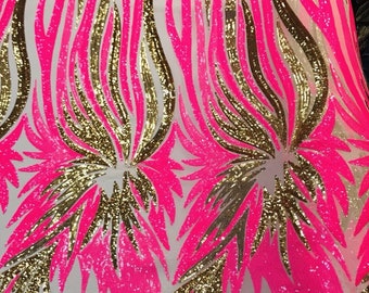 New!!! angel wings sequin design on a 4 way stretch mesh-prom-nightgown-by the yard-free shipping in the USA.