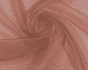 Dark Mauve Crystal Organza Fabric, Sheer Polyester, 58/60" Wide | Cosplay Costumes, Skirts.