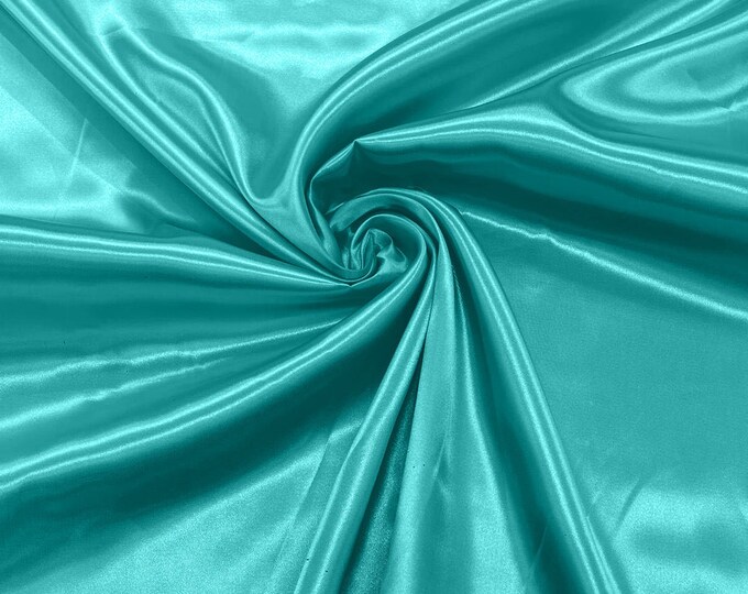 Tiff Blue Shiny Charmeuse Satin Fabric for Wedding Dress/Crafts Costumes/58” Wide /Silky Satin