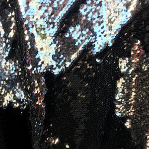 1 Yard Flip Sequin Fabric, Reversible Sequin Fabric,two-tone 5mm