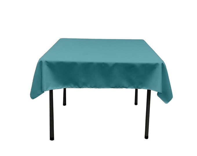 Seafoam Square Polyester Poplin Table Overlay - Diamond. Choose Size Below