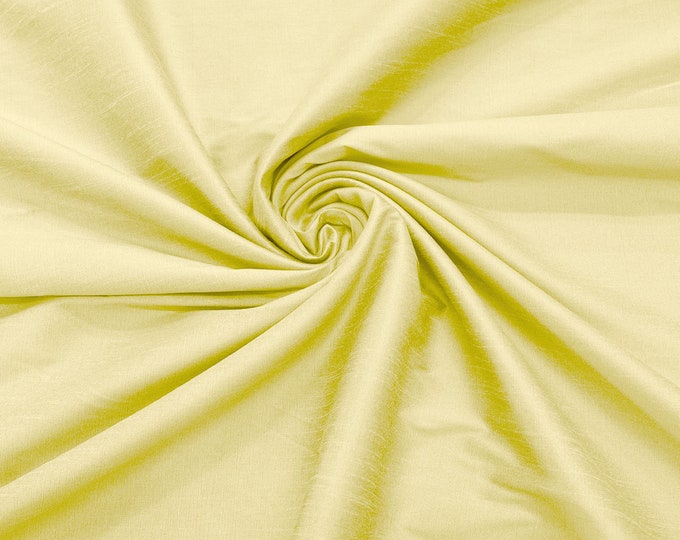 Maze Yellow Polyester Dupioni Faux Silk Fabric/ 55” Wide/Wedding Fabric/Home Decor.