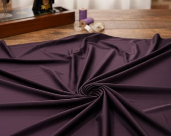 Eggplant Nylon Spandex Fabric, 58" Wide with 4-Way Stretch for Swimwear & Costumes