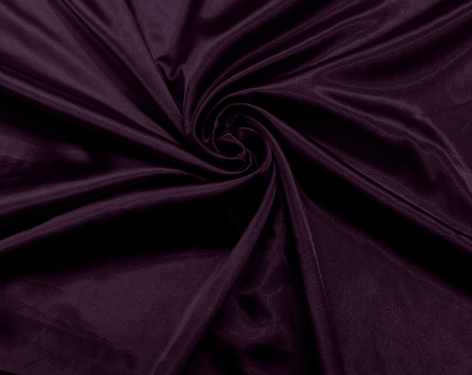 Plum Light Weight Silky Stretch Charmeuse Satin Fabric/60" Wide/Cosplay.