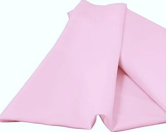 Tela de popelina de poliéster rosa hilado de 60 pulgadas de ancho / Se vende cortada a medida.