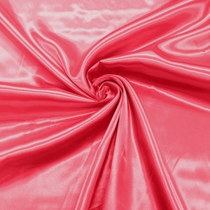 Neon Fuchsia - Shiny Charmeuse Satin Fabric for Wedding Dress/Crafts Costumes/58” Wide /Silky Satin
