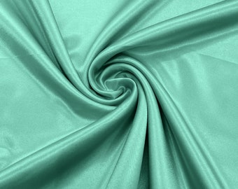 New Mint Green Crepe Back Satin Fabric 58" Wide| Bridal| Prom| Nightgown| Wedding.