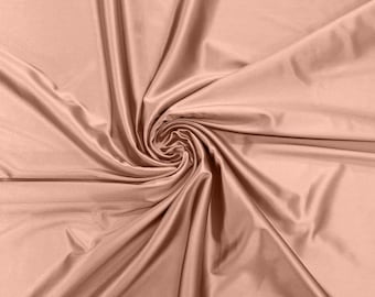 Rose Deluxe Shiny Polyester Spandex Fabric Stretch 58" Wide Sold by The Yard.