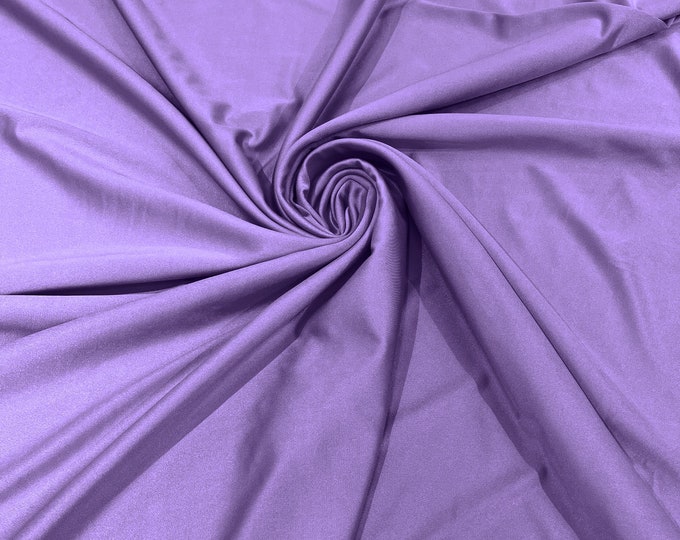 Lavender Shiny Milliskin Nylon Spandex Fabric 4 Way Stretch 58" Wide Sold by The Yard