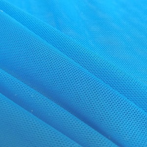 Turquoise 58/60&quot; de large solide extensible Power Mesh Fabric Nylon Spandex Vendu par mètre.