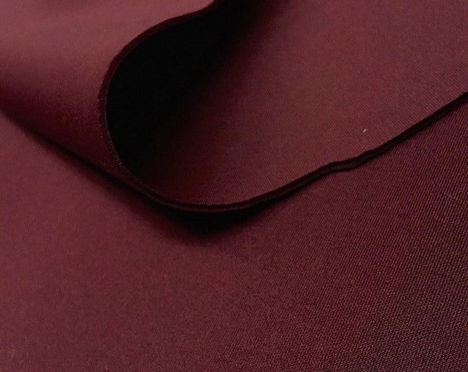 Burgundy 58/60" Wide 90% Polyester / 10 percent Spandex Neoprene Scuba Fabric Sold By The Yard.