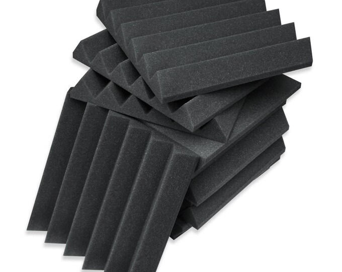 12x12x 2" Acoustic Wedge Panel Charcoal (12 Pack)