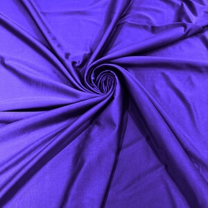 Purple  Shiny Milliskin Nylon Spandex Fabric 4 Way Stretch 58&quot; Wide Sold by The Yard