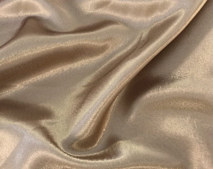 Cappuccino Crepe Back Satin Bridal Fabric Draper-Prom-wedding-nightgown- Soft 58"-60" Inches Sold by The Yard.