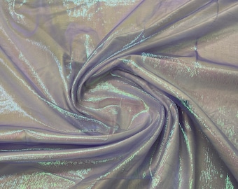 Lavender Crush Iridescent Shimmer Organza Fabric 45” Wide, Sells by The Yard.