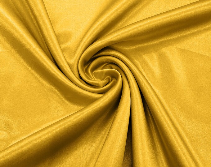 Pride Yellow Crepe Back Satin Bridal Fabric Draper/Prom/Wedding/58" Inches Wide Japan Quality.