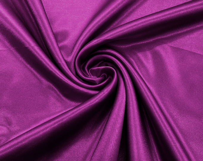 Pucci Fuchsia Crepe Back Satin Bridal Fabric Draper/Prom/Wedding/58" Inches Wide Japan Quality.