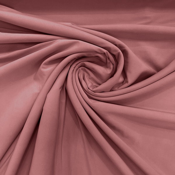 Dusty Rose 58" Wide ITY Fabric Polyester Knit Jersey 2 Way  Stretch Spandex Sold By The Yard.