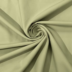 Sage Green Dull 4 Way Stretch Crepe Fabric/Medium Crepe-Bridal Fabric/Apparel Fabric/Polyester Crepe-Spandex/