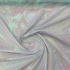Aqua Green Crush Iridescent Shimmer Organza Fabric 45” Wide, Sells by The Yard.