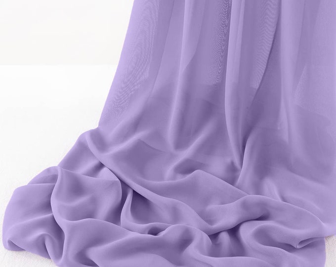 Lilac - Wool Dobby Chiffon Sheer Table Runner for Wedding, Decorations for Birthday Parties, Banquets, Engagements.