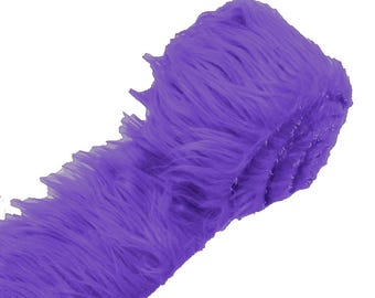 Purple Long Pile Soft Faux Fur Fabric STRIP for Fur suit, Cosplay Costume, Photo Prop, Trim, Throw Pillow, Crafts.