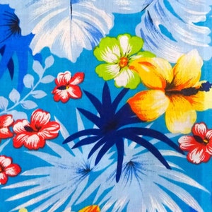 New Creations Fabric & Foam Inc, 60" Wide Hawaiian Poly Cotton Print Fabric By The Yard